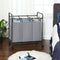 Wasmand op wielen, wassorteermachine met 3 afneembare stoffen zakken, wasverzamelaar, opbergruimte voor speelgoed, stevig, 3 x 44 liter, grijs LSF003GS