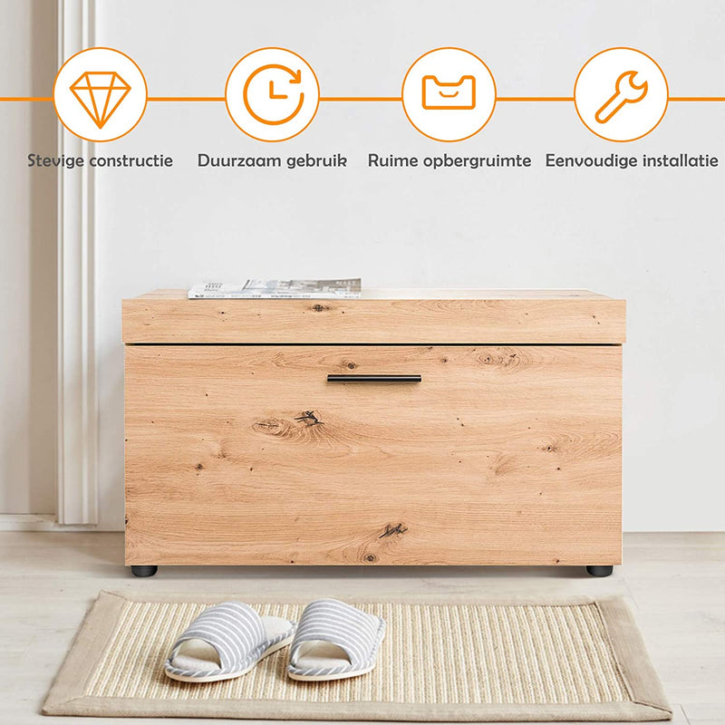 Schoenenkast, kantelbare schoenenkast met 2 laags structuur, handige handgreep, verstelbare planken, antislip onderleggers, schoenen opslag organisator voor huis, kantoor, hal, gang
