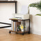 Printertafel, printerstandaard met verstelbare poten en vergrendelbare wielen, printerwagen industrieel design, 42 x 28 x 33 cm, voor kantoor, fax, kopieerapparaat, scanner EBF42PS01