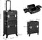Trolley Cosmetische Hoes, Aluminium make-uphoes, schoonheidskoffer, Zwart JHZ04B