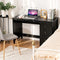 Computerbureau 120 cm met 3 laden, thuiskantoor studie bureau met ruime bureaublad, computertafel pc-tafel, moderne laptop bureau, multifunctioneel computer bureau (Zwart)
