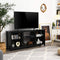 2-laags TV-tafel, TV-meubel, 147 cm TV lowborad (Zwart)