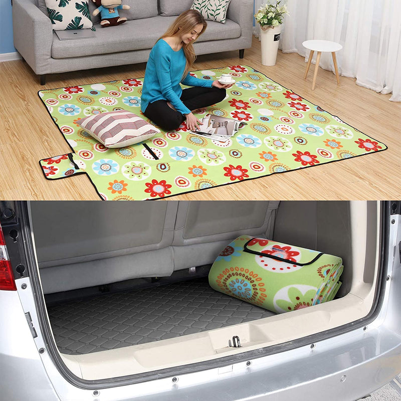 GCM71J Picknickdeken, campingdeken, warmte-isolerend, waterdicht, met draaggreep, 200 x 200 cm