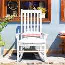 Buiten schommelstoel, Acaciahout frame, veranda schommelstoel voor tuin, gazon, balkon, achtertuin en patio (Wit)
