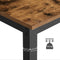 bartafel, stabiele bartafel, tafel voor cocktails, keukentafel, 120 x 60 x 90 cm, metaal, eenvoudige montage, industrieel ontwerp, vintage bruin-zwart LBT91X