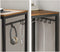 Bureau, computer bureau, bureau met 8 haken, 120 x 60 x 75 cm,  bruin-zwart LWD58X