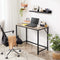 Bureau, computertafel, smalle kantoortafel, 100 x 50 x 75 cm, studeerkamer,  grijs-zwart LWD041B02
