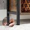 boekenplank, staande plank, open, opbergplank,, 80 x 30 x 148 cm, industrieel ontwerp, vintage bruin-zwart LLS106B01