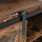 TV-kast, TV-tafel met 2 schuifdeuren,  tot 60 inch, TV-kast met verstelbare schappen, industrieel ontwerp, vintage bruin-zwart LTV46BX