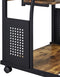 Bureau met wieltjes werktafel PC laptop tafel thuis kantoor met plank 80 x 50 x 132 cm vintage