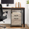 Archiefkast met 2 laden,  met wielen, rolcontainer,stalen frame, , grijs-zwart