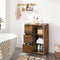 badkamerkast, dressoir, opbergkast, 3 laden, 2 verstelbare planken achter de deur, badkamermeubel, badkamer, woonkamer, keuken, gang, vintage bruin BBK143X01