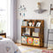 Boekenkast, 5 vakken onderin, 3 vakken bovenin, , 90 x 28 x 100 cm, bruin