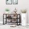 Schoenenbank schoenenkast in industrieel design, schoenenrek met 2 roosterplanken, afgerond frame, eenvoudige montage, stabiel, ruimtebesparend, smal, houtlook, vintage LMR32BX