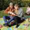 GCM71J Picknickdeken, campingdeken, warmte-isolerend, waterdicht, met draaggreep, 200 x 200 cm