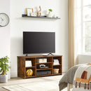 TV-tafel, TV-meubel, met 7 open vakken, verstelbare planken, voor TV's tot 43 inch, vintage bruin LTV103X01