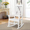 Buiten schommelstoel, Acaciahout frame, veranda schommelstoel voor tuin, gazon, balkon, achtertuin en patio (Wit)