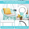 Hangstoel, katoenen touw macrame hangende schommelstoel voor woonkamer, tuin, balkon, scandinavische stijl, capaciteit van 150 kg (Groen)