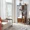 Boekenkast, boekenkast met 4 open legplanken, , stalen frame,  bruin-zwart