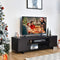 modern  TV meubel voor TV tot 65 inch, 152 x 40 x 45 cm, TV-plank met 2 opbergkasten & open planken, huiskamer meubilair TV lowboard