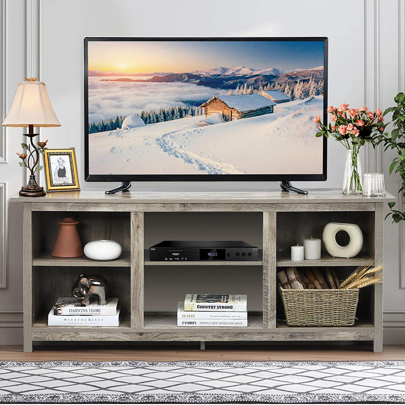 2-laags TV-tafel, TV-meubel, 147 cm TV lowborad (Grijs)
