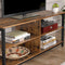 TV-kast, TV-tafel, TV-plank, lowboard met 4 planken, open vakken,, 110 x 40 x 50 cm,  donkerbruin LTV37BX