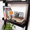 Ladderrek - Opbergplank - Decoratie - Veelzijdig - Ladderplank - Boekenkasten - Zwart - 56x189x27cm