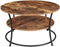 salontafel rond, Metaal, Industrieel ontwerp, vintage bruin-zwart LCT80BX