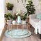 Bijzettafel rond, salontafel, glazen tafel met metalen frame, gehard glas, nachtkastje, sofatafel, voor balkon, goud LGT21G