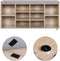 Schoenenbank, schoenenrek, schoenenopslag, zitbank, 10 vakken, met bekleding, voor de entree, hal, slaapkamer, 104 x 30 x 48 cm, houtlook LHS10NL