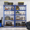 Magazijnrek, rek voor zware belasting, kelderrek, 200 x 100 x 50 cm, tot 875 kg belastbaar, 5 verstelbare planken, plank van metaal, steekrek, werkplaatsrek, blauw GLR050Q01