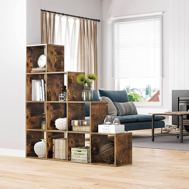 Boekenkast met 10 kubussen,  bruin