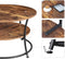 salontafel rond, Metaal, Industrieel ontwerp, vintage bruin-zwart LCT80BX