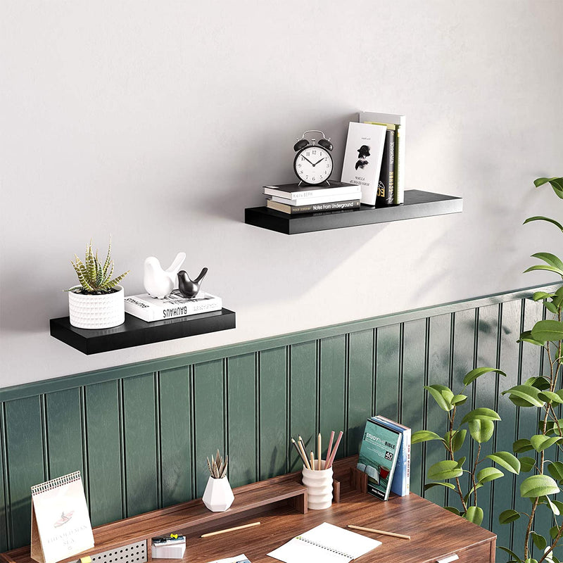 wandplank, wandplank voor boeken, foto's, decoratie,  40 x 20 x 3,8 cm,, zwart LWS24BK