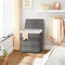 Wasmand, handgevlochten, wasmand van synthetisch rotan, met deksel en handgrepen, wassorteerder, opvouwbaar, waszak uitneembaar, grijs LCB52WG