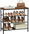 schoenenrek, staand rek met 4 niveaus, schoenenplanken,  bruin-zwart LBS035B01