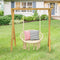 Hangstoel, katoenen touw macrame hangende schommelstoel voor woonkamer, tuin, balkon, scandinavische stijl, capaciteit van 150 kg (Beige)