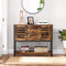 Sideboard, kast met 2 laden en deuren, 1 plank, voor eetkamer, woonkamer, keuken, 100 x 35 x 84,5 cm, industrieel design, vintage bruin-zwart LSC082B01