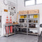 Magazijnrek, set van 2, rek voor zware lasten, kelderrek, 180 x 90 x 40 cm, tot 875 kg belastbaar, 5 verstelbare planken, plank van metaal, steekrek, werkplaatsrek, kelder, zilver GLR80SV