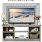 2-laags TV-tafel, TV-meubel, 147 cm TV lowborad (Grijs)