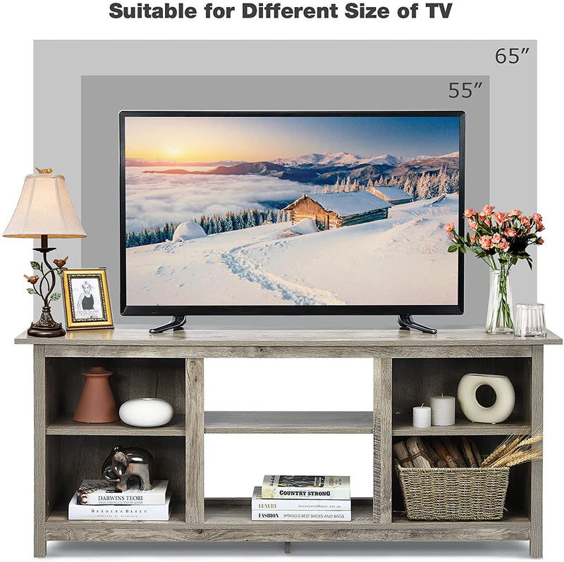 2-laags TV-tafel, TV-meubel, 147 cm TV lowborad (Grijs)