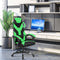 Hoge rugleuning gamingstoel, verstelbare racing style draaibare werkstoel met lendensteun en gevoerde armleuningen, (Groen)
