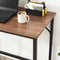 Bureau, computertafel, smalle kantoortafel, 100 x 50 x 75 cm, studeerkamer, hazelnoot-zwart LWD041B03