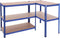 Magazijnrekken, zware lasten, set van 2, kelderrekken, 200 x 100 x 50 cm, tot 875 kg belastbaar, 5 verstelbare planken, planken van metaal, steekplanken, werkplaatsrek, blauw GLR050Q02