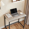 Bureau, computertafel, smalle bureautafel, 80 x 50 x 75 cm, studeerkamer, grijs-zwart LWD038B02