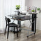 Bureau Computertafel met wielen PC-tafel met toetsenbordverlenging 2 legborden 120 x 59 x 90 cm LCD812B