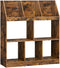 Boekenkast, 5 vakken onderin, 3 vakken bovenin, , 90 x 28 x 100 cm, bruin