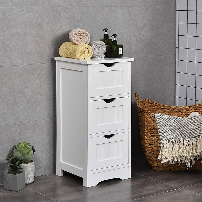3 lades houten badkamerkast,