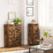 badkamerkast, dressoir, opbergkast, 3 laden, 2 verstelbare planken achter de deur, badkamermeubel, badkamer, woonkamer, keuken, gang, vintage bruin BBK143X01