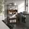 boekenplank, staande plank, open, opbergplank,, 80 x 30 x 148 cm, industrieel ontwerp, vintage bruin-zwart LLS106B01